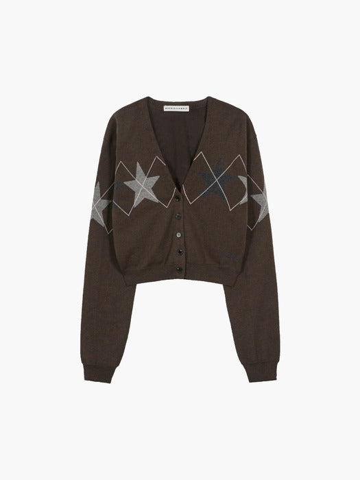 MARGE STAR CARDIGAN_melange brown
