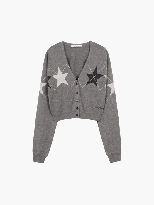Margesherwood Marge Star Cardigan melange grey