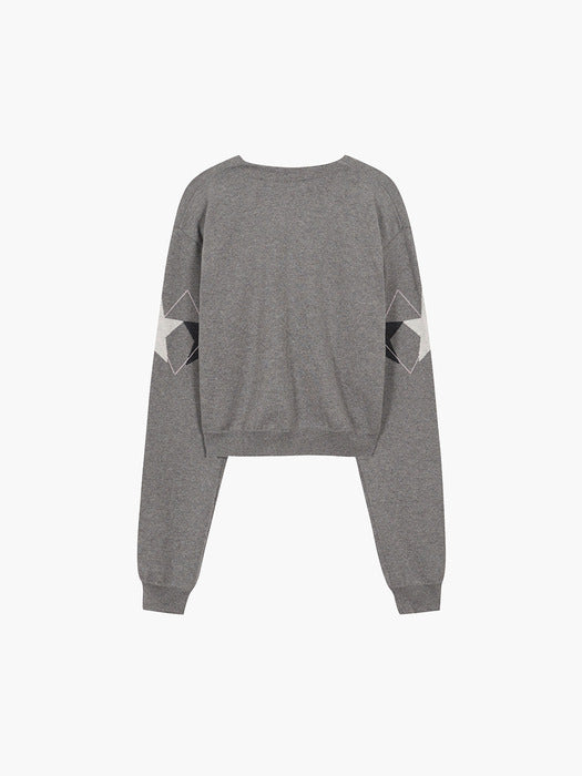 Margesherwood Marge Star Cardigan melange grey