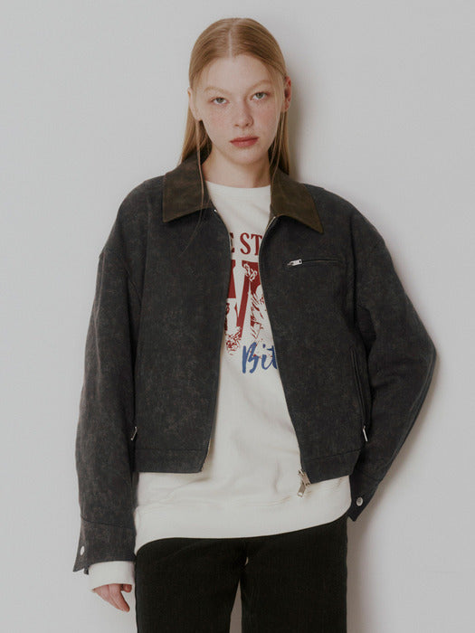 Raive Cotton Work Jacket in D/Grey