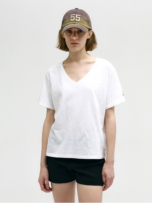 SHABBY V-NECK T-SHIRT_white