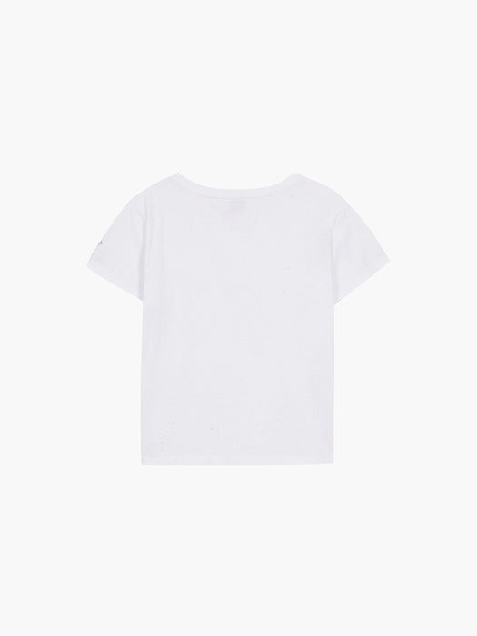 SHABBY ROUND T-SHIRT_white