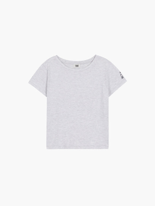 SHABBY ROUND T-SHIRT_light grey