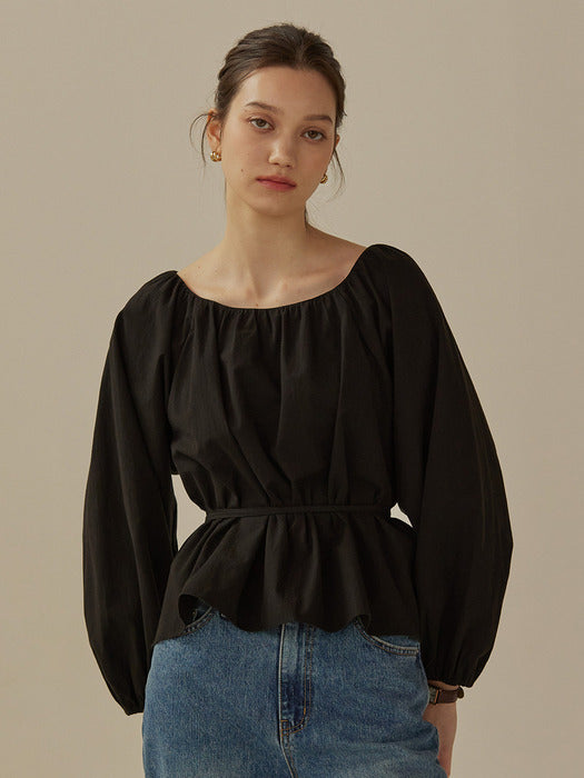 [wconcept_mango_maniplease] Ena Shirring Blouse (2colors)