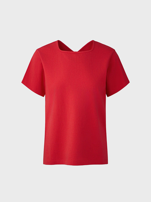 Eenk Square Neck T-shirt - Red
