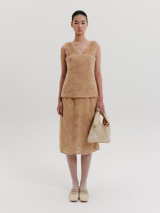 Eenk Midi Skirt - Beige