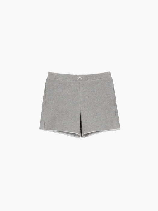 TRIMMING RIP SHORTS_melange grey