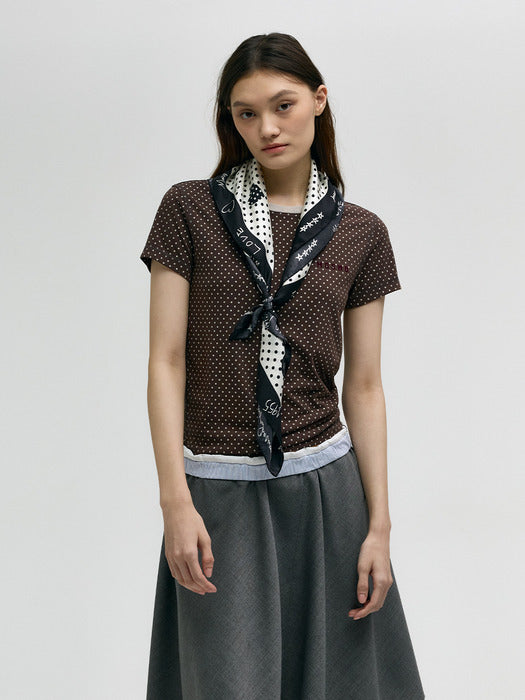 Margesherwood Marge Sketch Scarf black/ivory