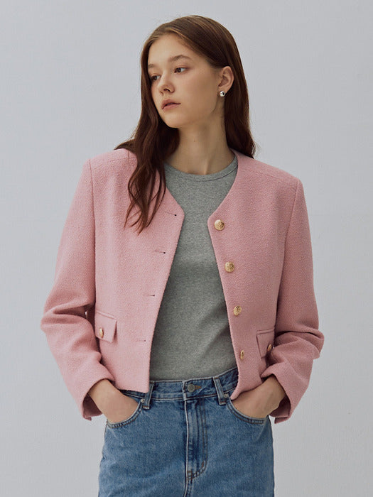 Mango Maniplease Kale Tweed Jacket