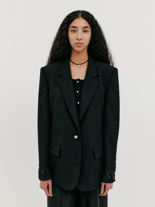 Eenk Single-Breasted Blazer - Z-Black