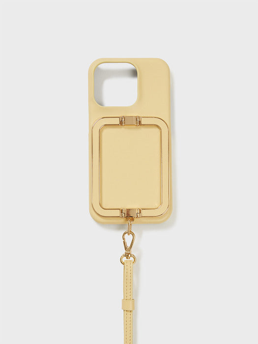 Eenk Phone Case with Leather Strap Pastel Yellow