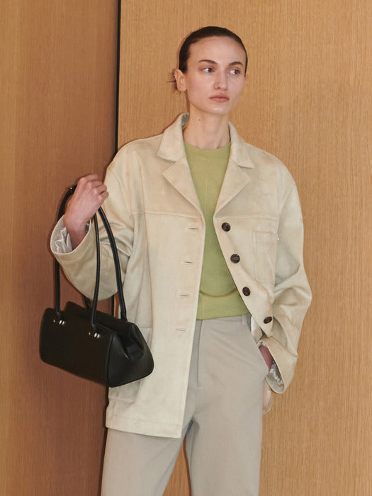 Loeuvre Classic Faux Suede Leather Jacket