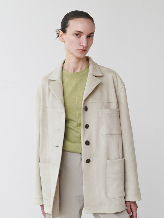 Loeuvre Classic Faux Suede Leather Jacket