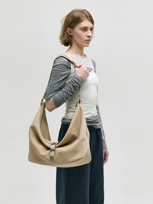 Margesherwood Belted Hobo nude nubuck