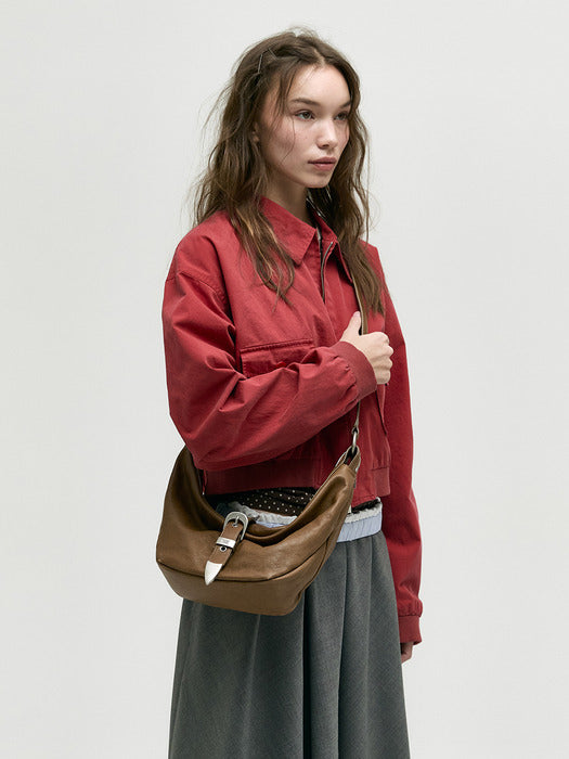 BELTED HOBO MEDIUM_vintage camel washed nappa