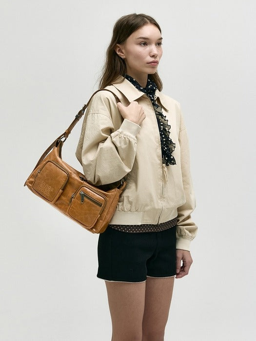 Margesherwood Outpocket Hobo soft camel pull-up crinkle