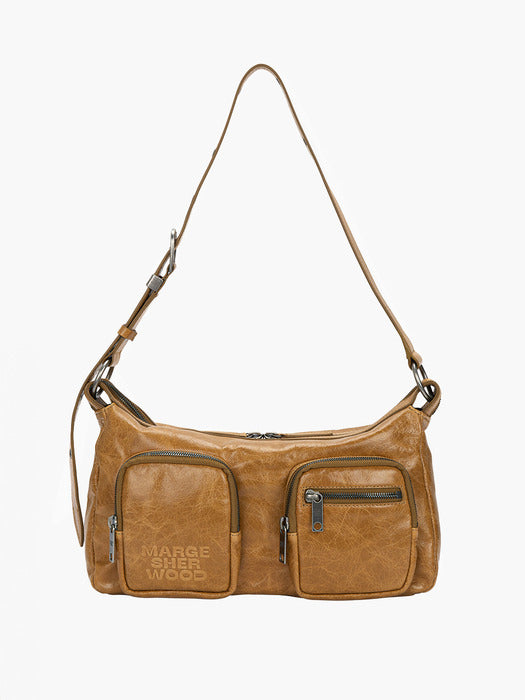 OUTPOCKET HOBO_soft camel pull-up crinkle