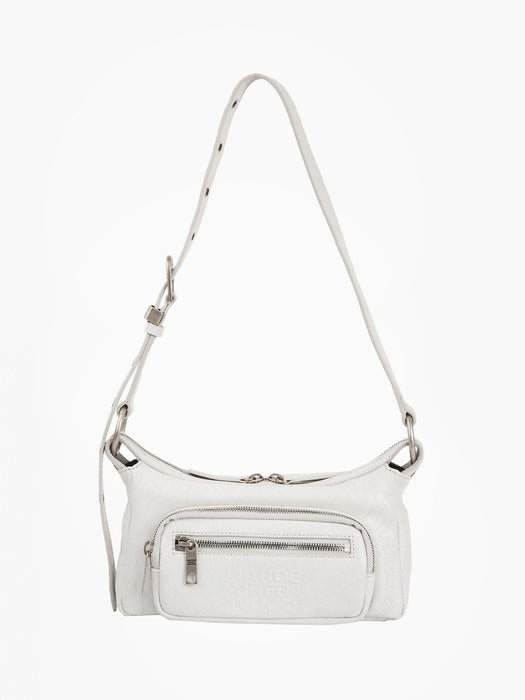 Margesherwood Outpocket Hobo Mini off white cracked