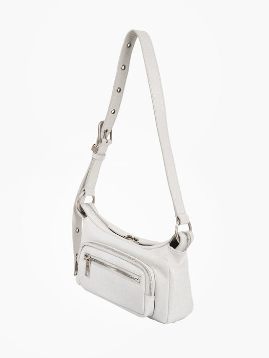 Margesherwood Outpocket Hobo Mini off white cracked