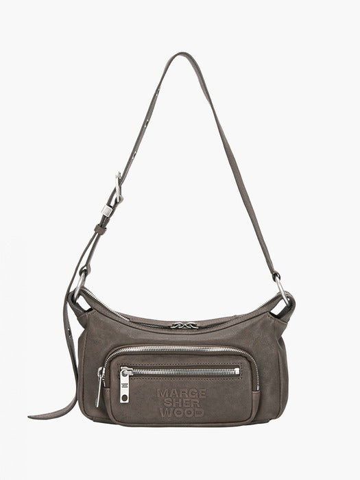 Margesherwood Outpocket Hobo Mini taupe washed nappa