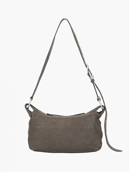 OUTPOCKET HOBO MINI_taupe washed nappa