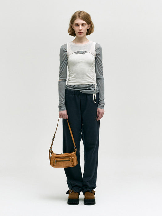OUTPOCKET HOBO MINI_soft camel pull-up crinkle
