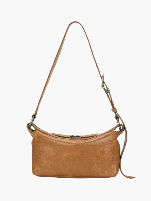 OUTPOCKET HOBO MINI_soft camel pull-up crinkle