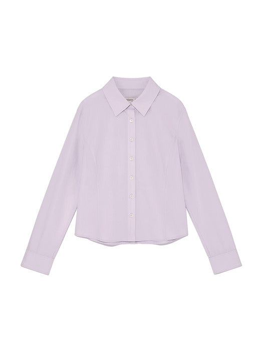 BACK BUTTON POINT SHIRT IN LILAC