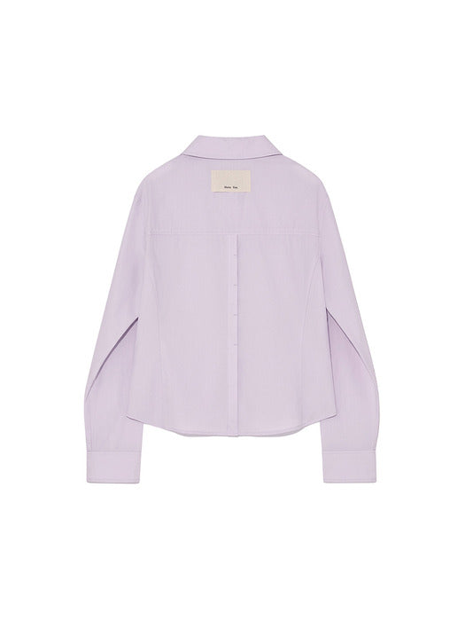 BACK BUTTON POINT SHIRT IN LILAC