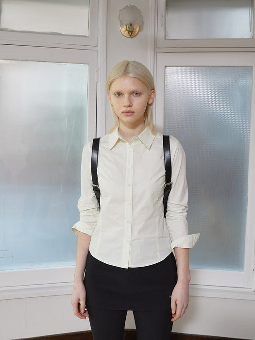 BACK BUTTON POINT SHIRT IN LIGHT GREEN