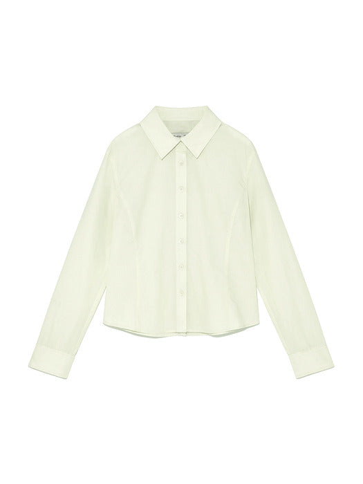 BACK BUTTON POINT SHIRT IN LIGHT GREEN