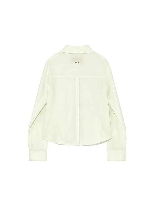 BACK BUTTON POINT SHIRT IN LIGHT GREEN