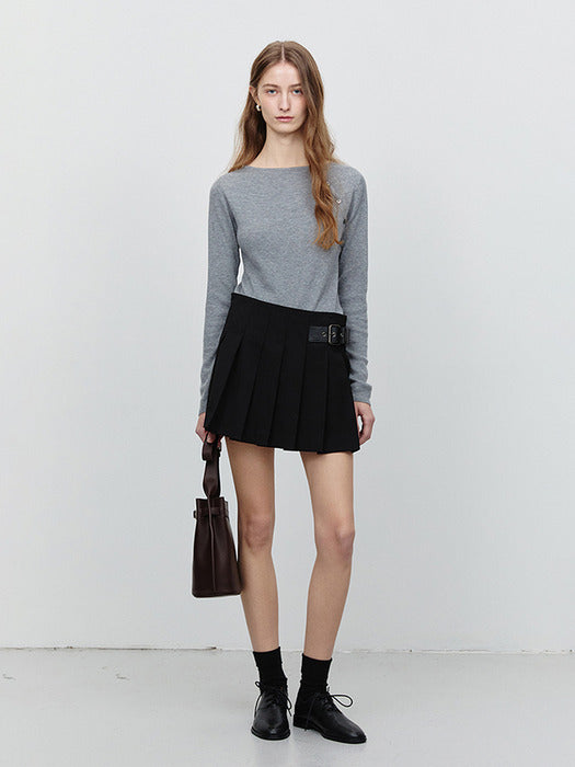 [dunst] MINI PLEATS SKIRT BLACK_UDSK5A208BK
