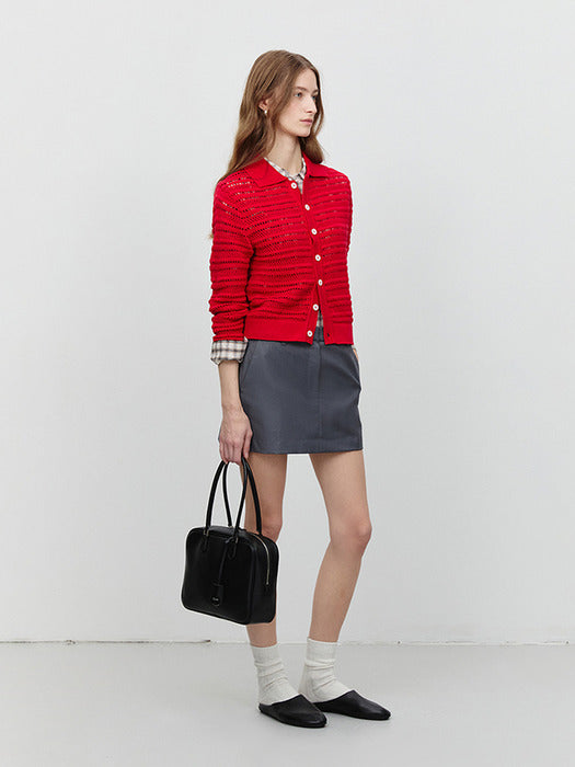 [dunst] MICRO MINI SKIRT CHARCOAL GREY_UDSK5A205CG