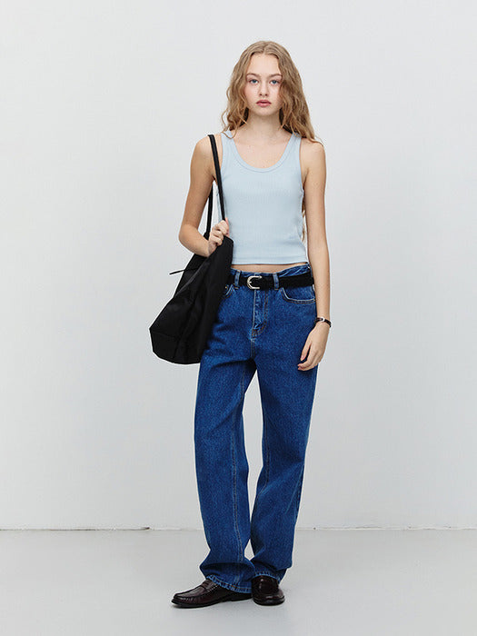 [dunst] CROPPED SLEEVELESS TOP SOFT BLUE_UDTS5A208B1