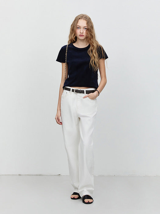 Dunst Velour T-Shirt Navy