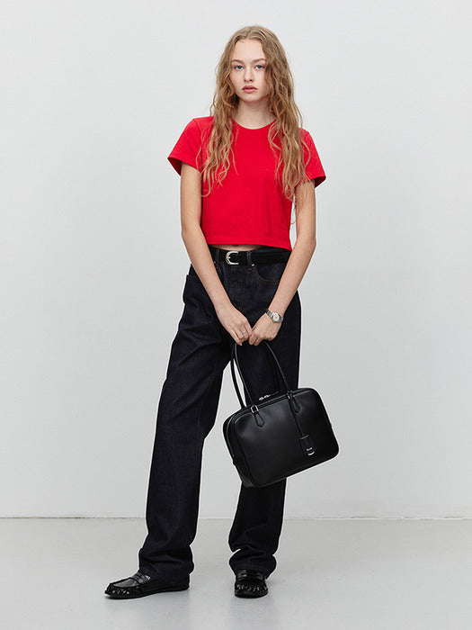 Dunst Cropped T-Shirt Red