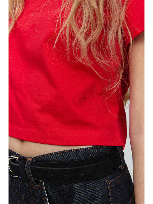 Dunst Cropped T-Shirt Red