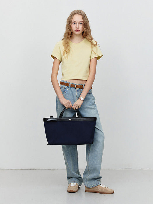 Dunst Cropped T-Shirt Butter Yellow