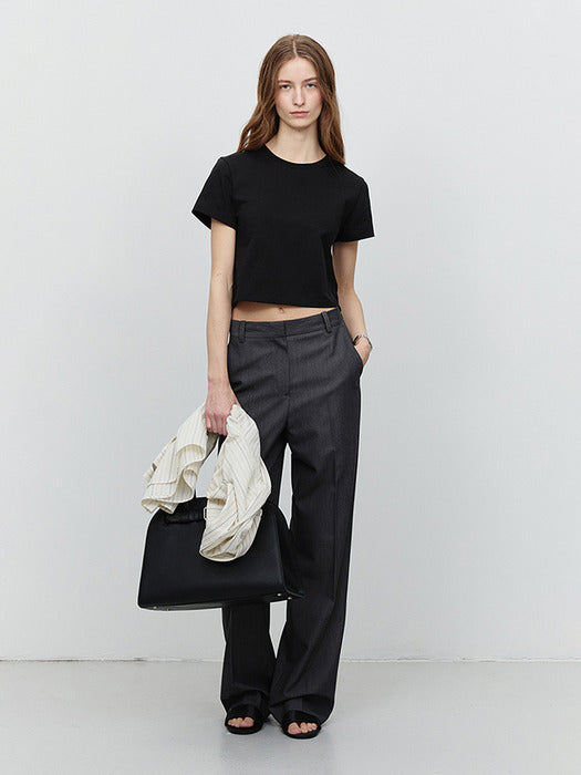 [dunst] CROPPED T-SHIRT BLACK_UDTS5A202BK