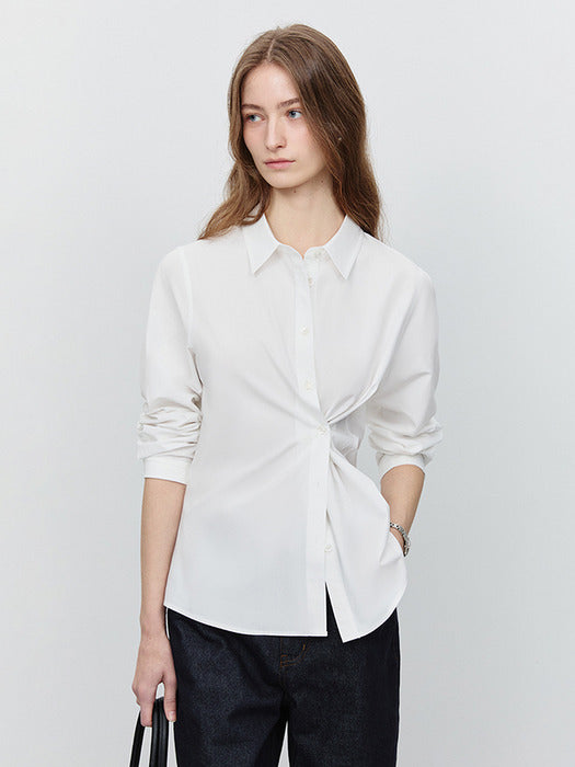 [dunst] 2-WAY ESSENTIAL SHIRT WHITE_UDSH5A201WT