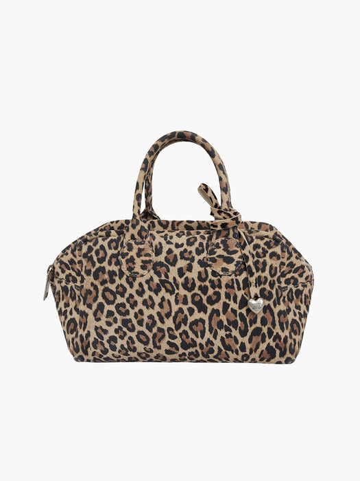 SOFT BOWLING_cream leopard suede