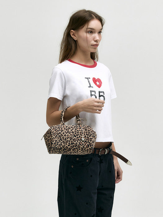 SOFT BOWLING_cream leopard suede