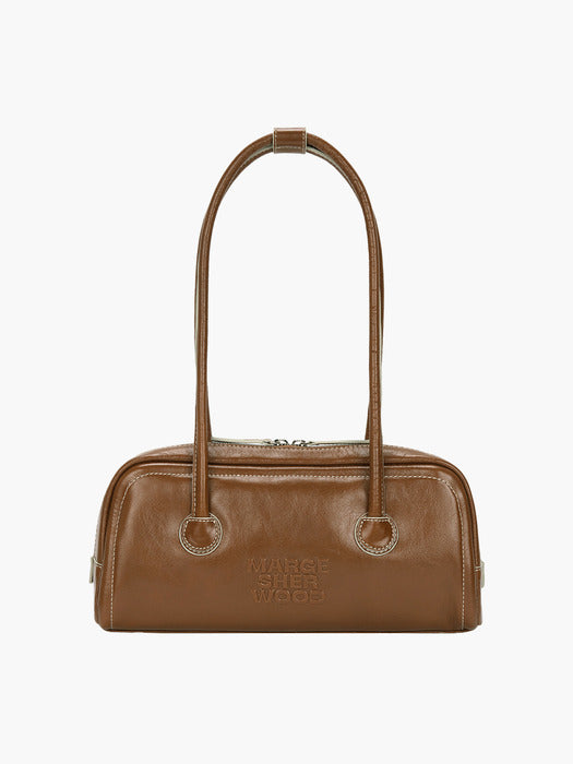 SOFT BAGUETTE BAG_brown crinkle