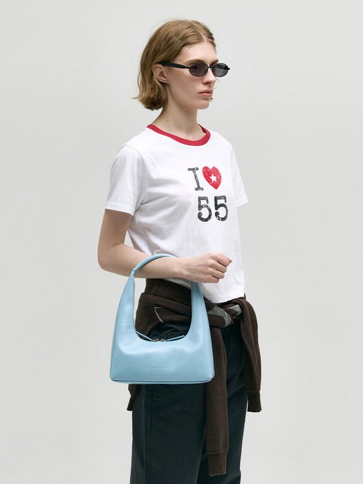 HOBO SHOULDER_dream blue glossy plain