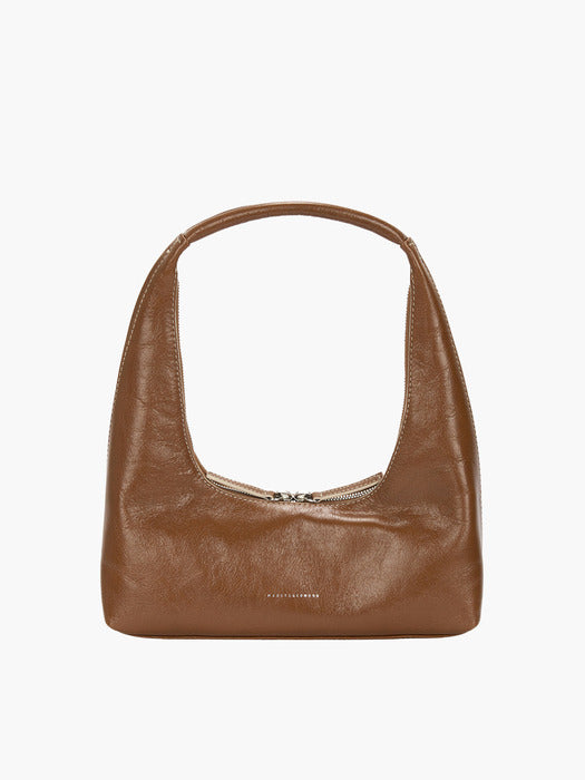 HOBO SHOULDER_brown crinkle