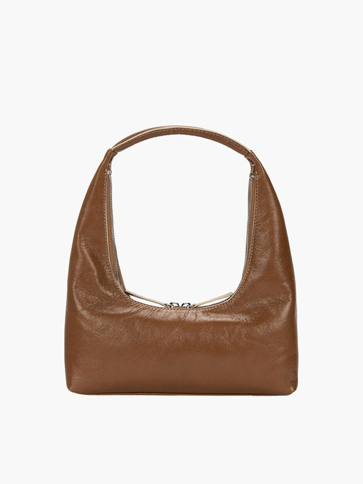 HOBO SHOULDER_brown crinkle