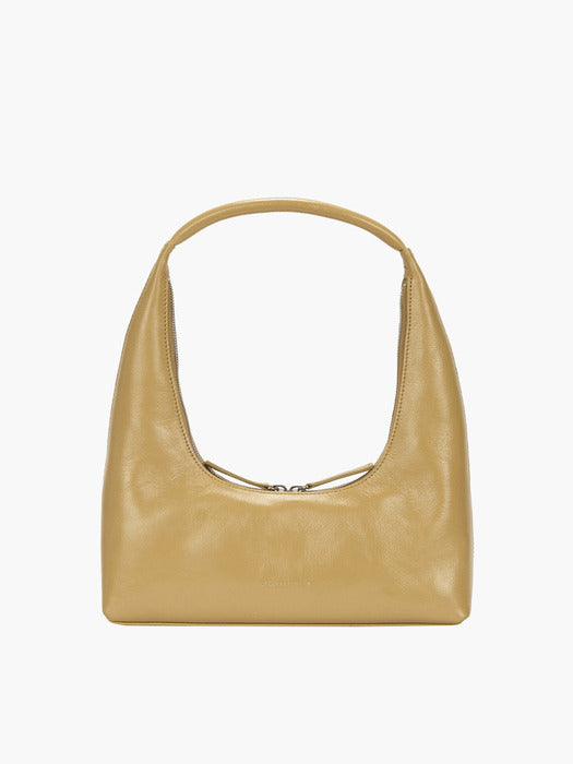 HOBO SHOULDER_beige crinkle