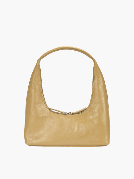 HOBO SHOULDER_beige crinkle