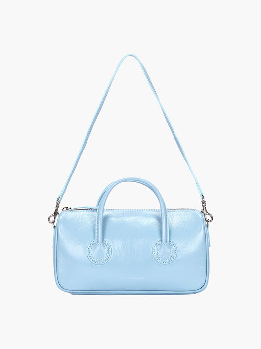 ZIPPER SMALL_dream blue glossy plain